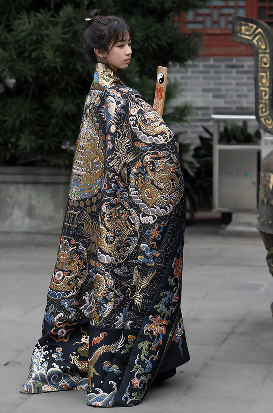 Sanqing Daoist Robe Revival Edition - Nine Dragons Dharma Robe for High Priest | Taoist Ceremony, Meditation, Scripture Recitation | Premium Silk Embroidery