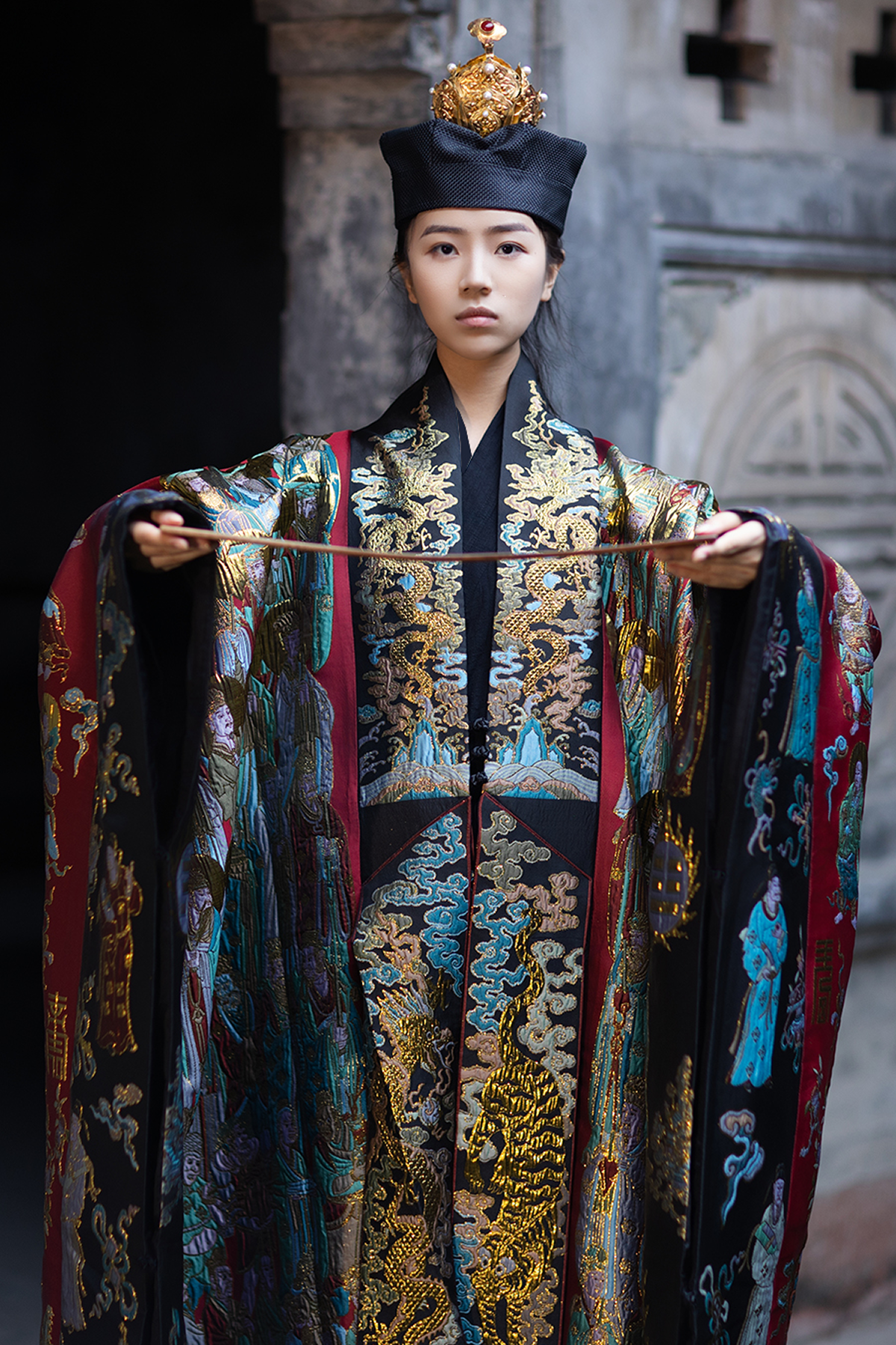 Handwoven Brocade Taoist Robe - Chaoyuan Quanshen Xiaotai Garment | High Priest Scripture Robe | Raised Weaving Technique