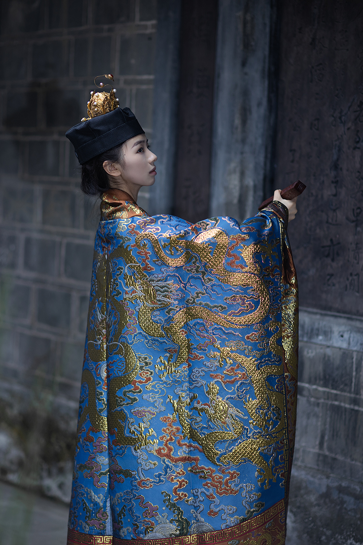 Authentic Taoist Full-Dragon High Priest Ritual Robe – Raised Brocade "Jing Yi" / "Xiaotai Yi" for Ceremonial Use