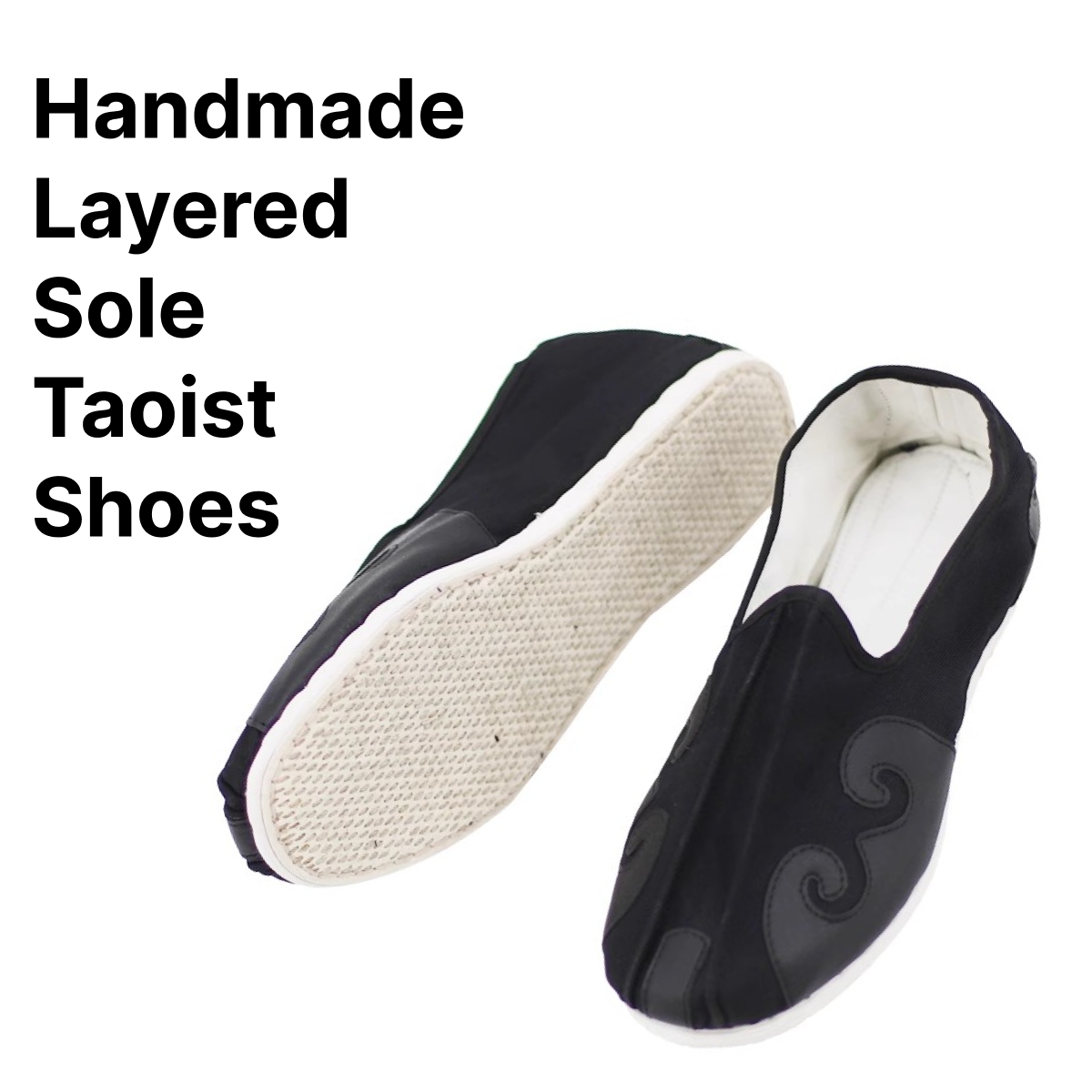 Handmade Thousand-Layer Sole Taoist Shoes | Traditional Kung Fu Tai Chi Shoes | Unisex Martial Arts Meditation Shoes | Ideal for Ba Duan Jin, Zhan Zhuang & Wellness