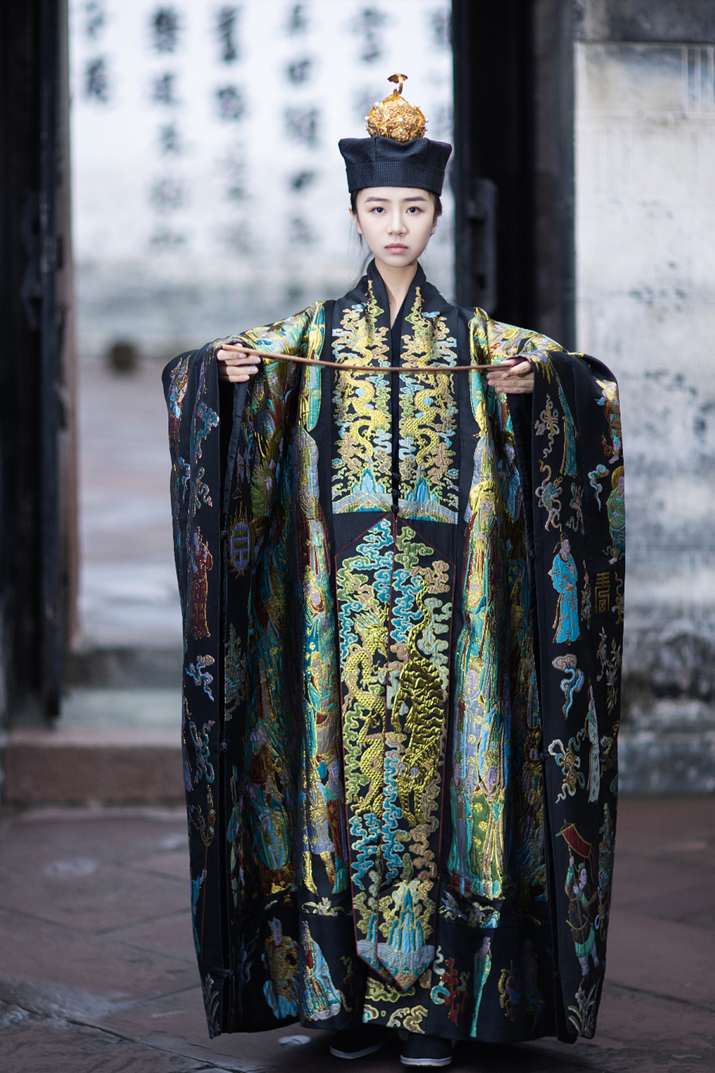Handwoven Brocade Taoist Robe - Chaoyuan Quanshen Xiaotai Garment | High Priest Scripture Robe | Raised Weaving Technique