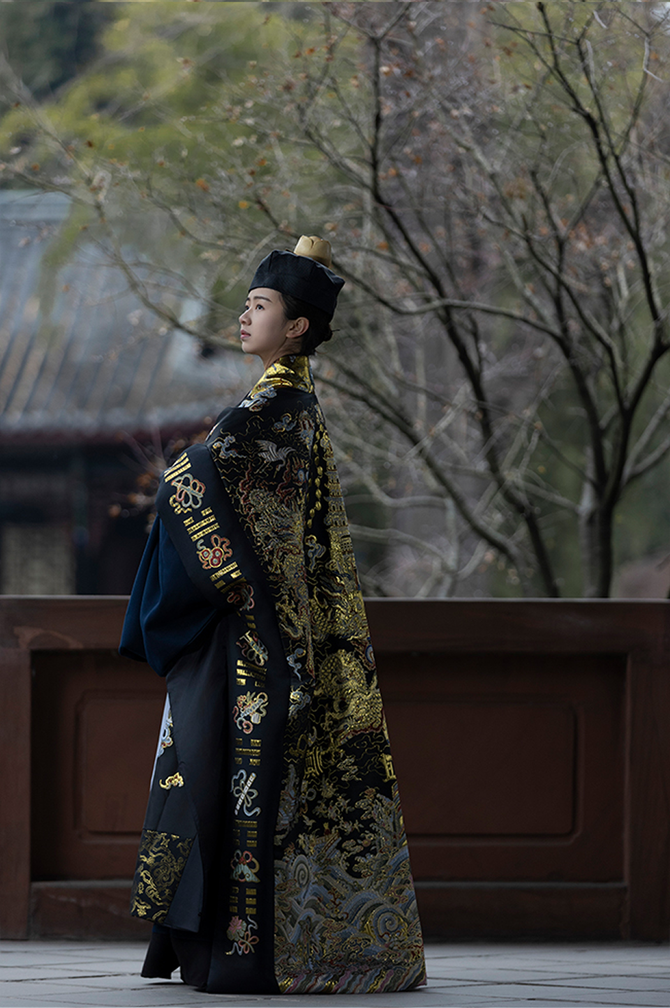 Vintage Five Dragon Ritual Robe - Taoist Priest ceremonial Gown for High Rituals | All-Season Xiaotai Brocade Taoist Clothing