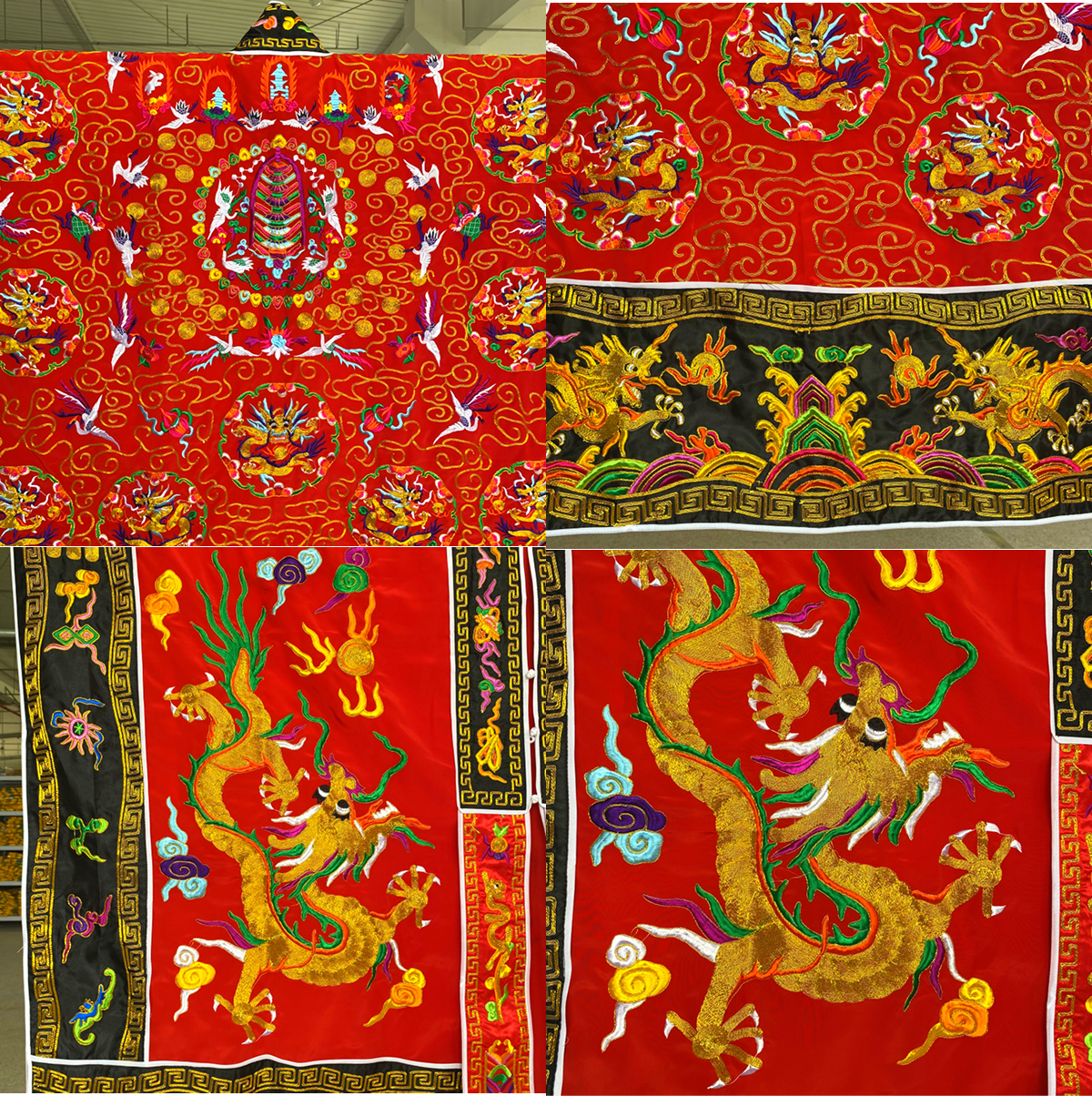 Daoist Priest Ritual Robe | Double/Five Dragon Embroidered Taoist Jacket | Unisex Meditation & Spiritual Practice Wear, Lightweight Version