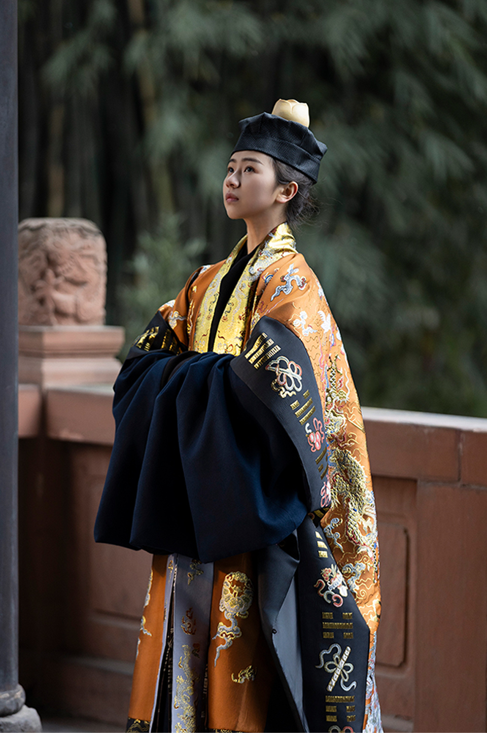 Vintage Five Dragon Ritual Robe - Taoist Priest ceremonial Gown for High Rituals | All-Season Xiaotai Brocade Taoist Clothing