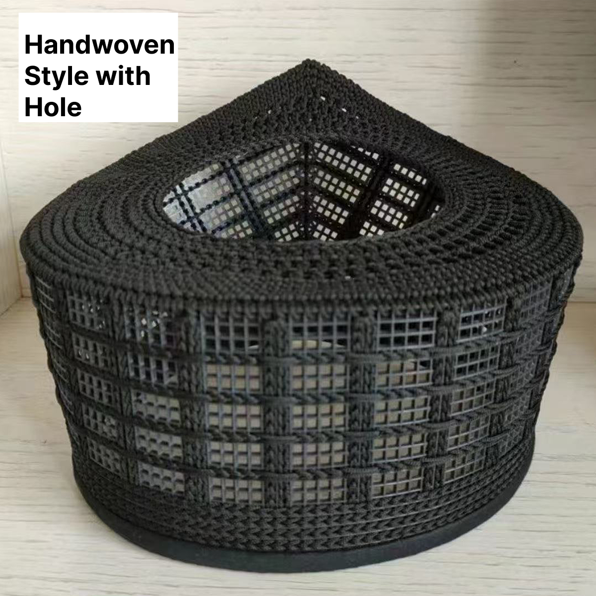 Handwoven Taoist Priest Hat - Hunyuan Jin, Lotus Crown, Zhuangzi Jin, Taoism Headdress | Traditional Chinese Taoist Cap