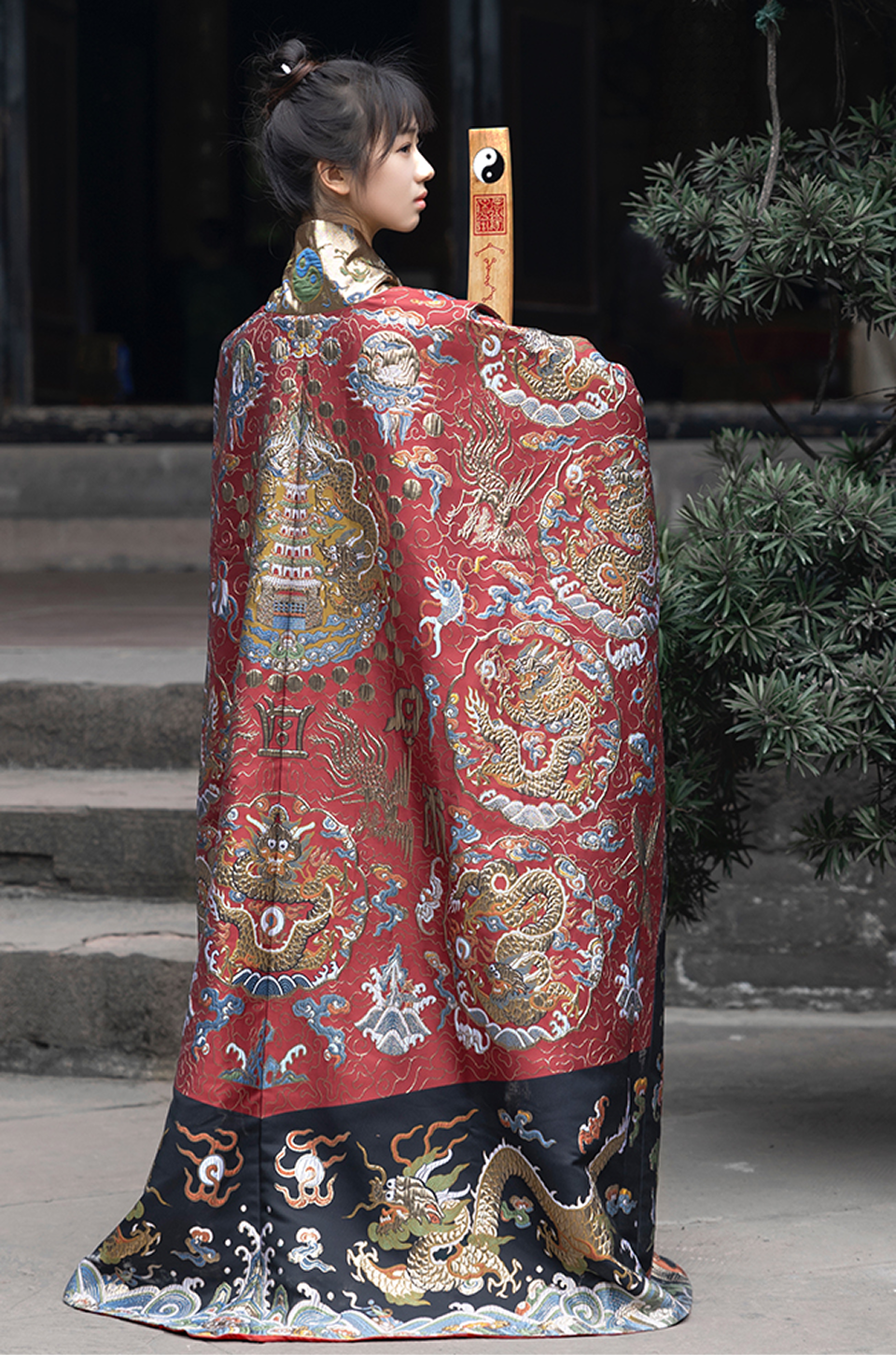 Sanqing Daoist Robe Revival Edition - Nine Dragons Dharma Robe for High Priest | Taoist Ceremony, Meditation, Scripture Recitation | Premium Silk Embroidery