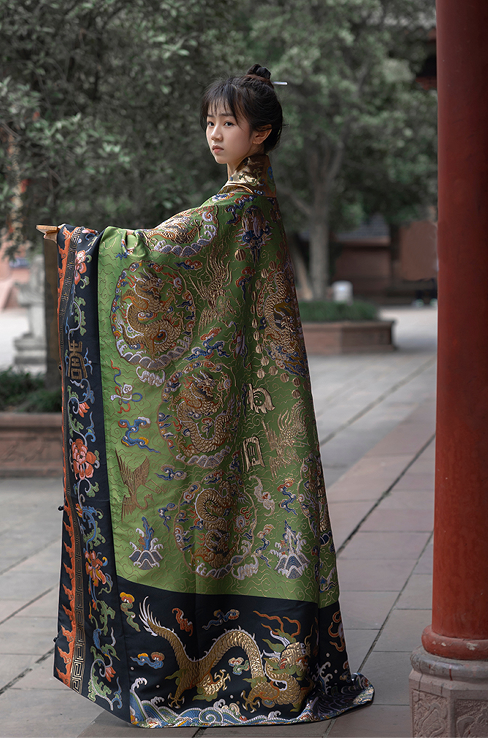 Sanqing Daoist Robe Revival Edition - Nine Dragons Dharma Robe for High Priest | Taoist Ceremony, Meditation, Scripture Recitation | Premium Silk Embroidery