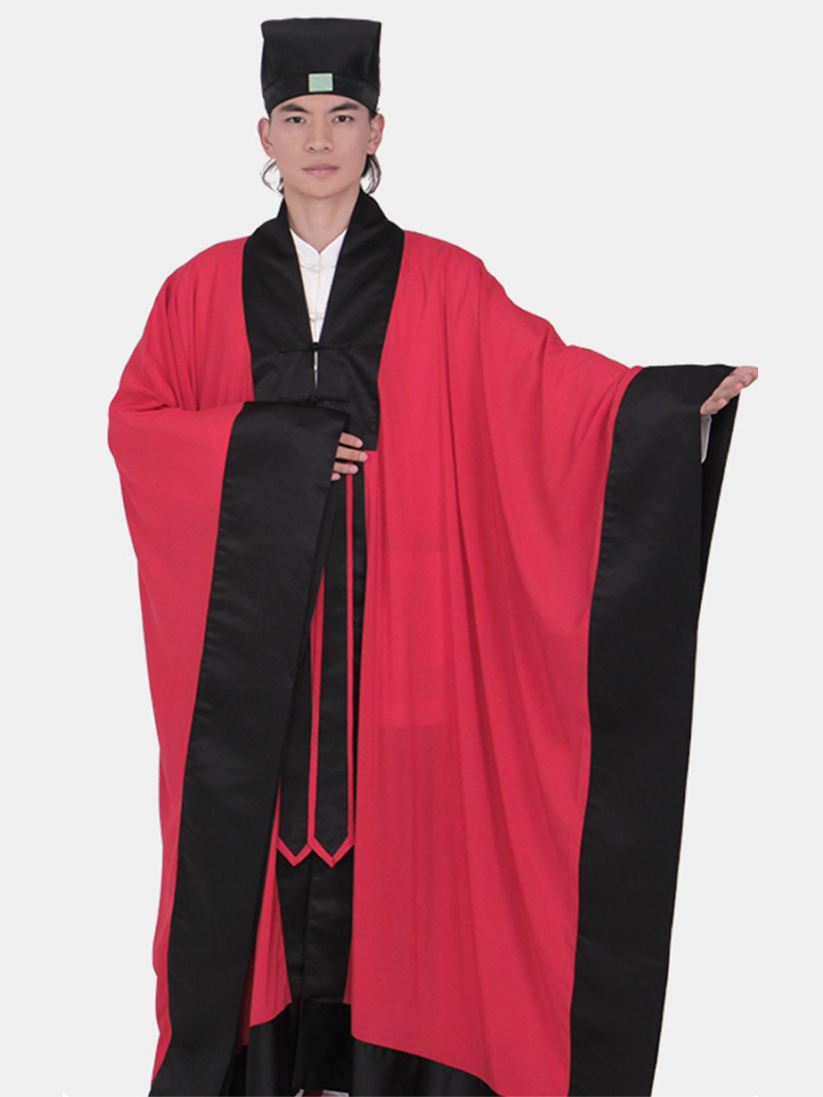 High-Quality Sanqing Taoist Robe - Ritual Gown for Taoist Masters, Wudang Bagua Pattern Ceremonial Taoist Clothing