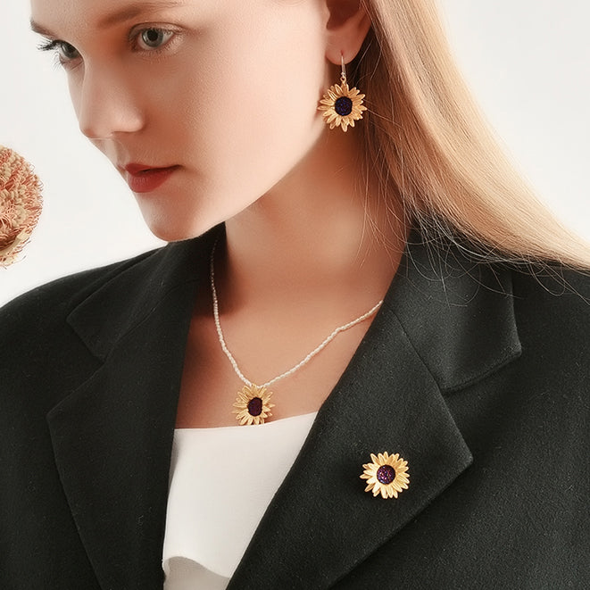 Fibula Flower Brooch