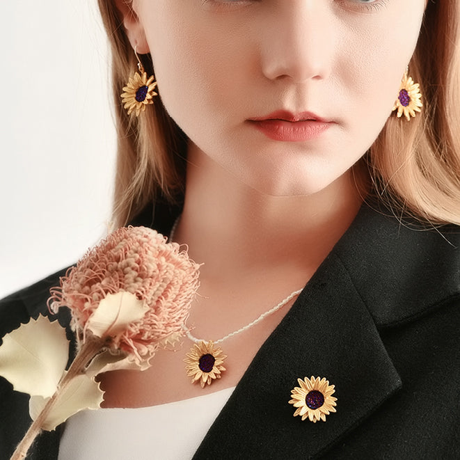 Fibula Flower Brooch