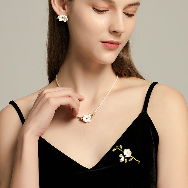 Magnolia Flower Brooch