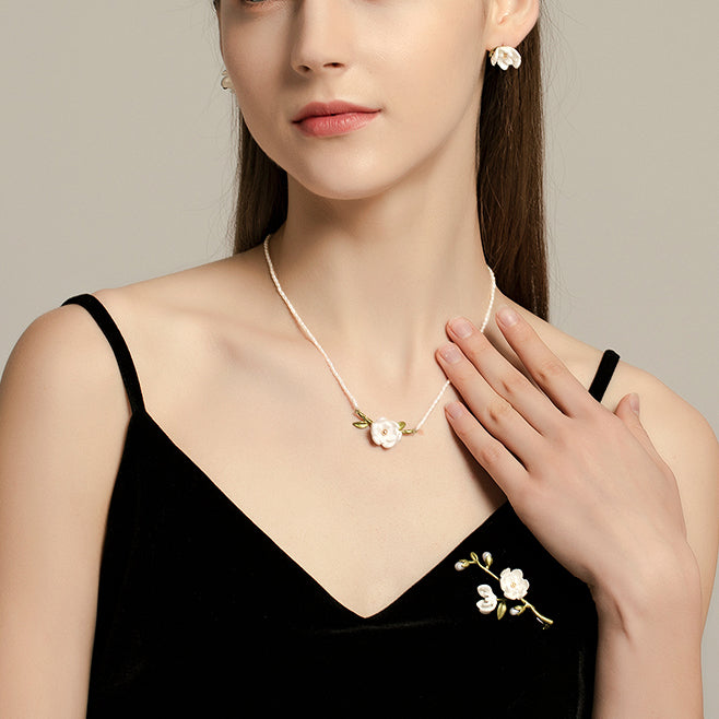 Magnolia Flower Brooch