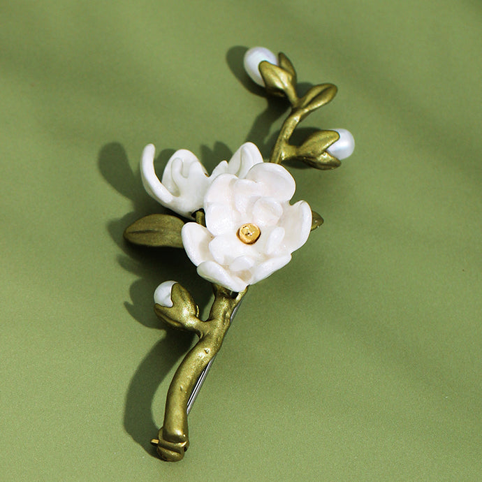Magnolia Flower Brooch