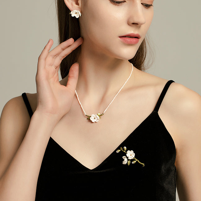 Magnolia Flower Brooch