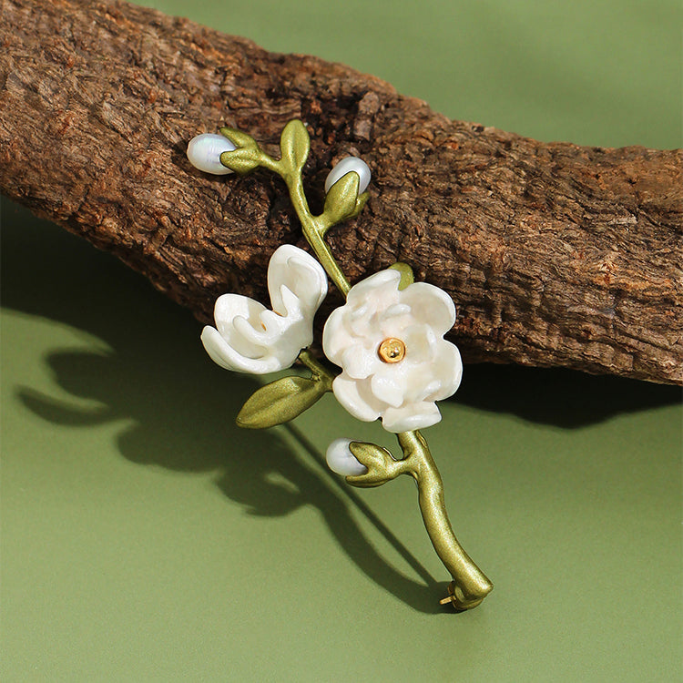 Magnolia Flower Brooch