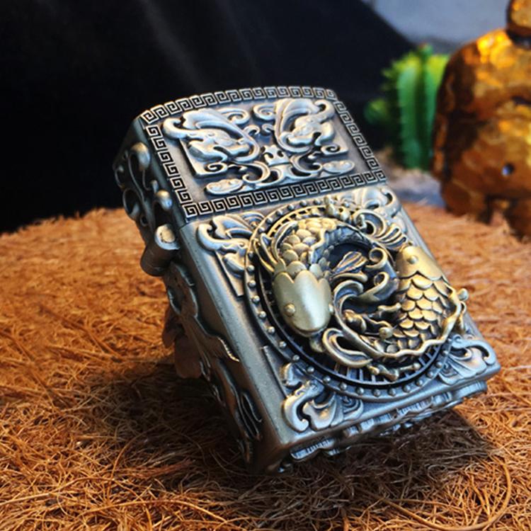 Double-sided rotating lighter shell Loong 