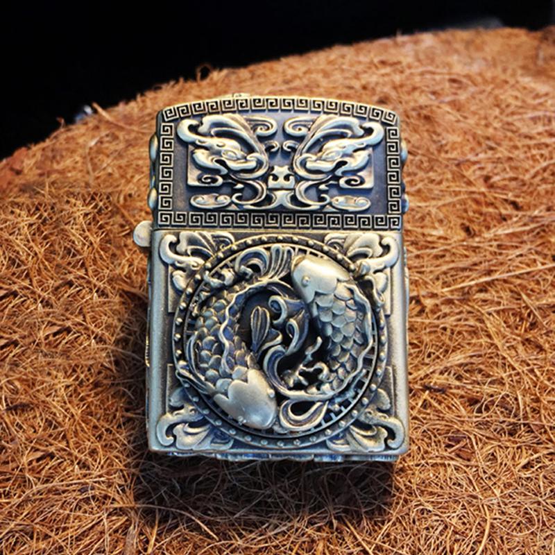 Double-sided rotating lighter shell Loong 