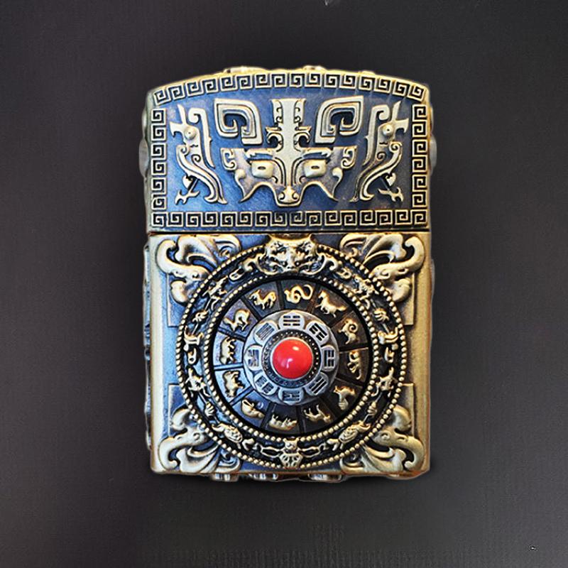 Double-sided rotating lighter shell Loong 