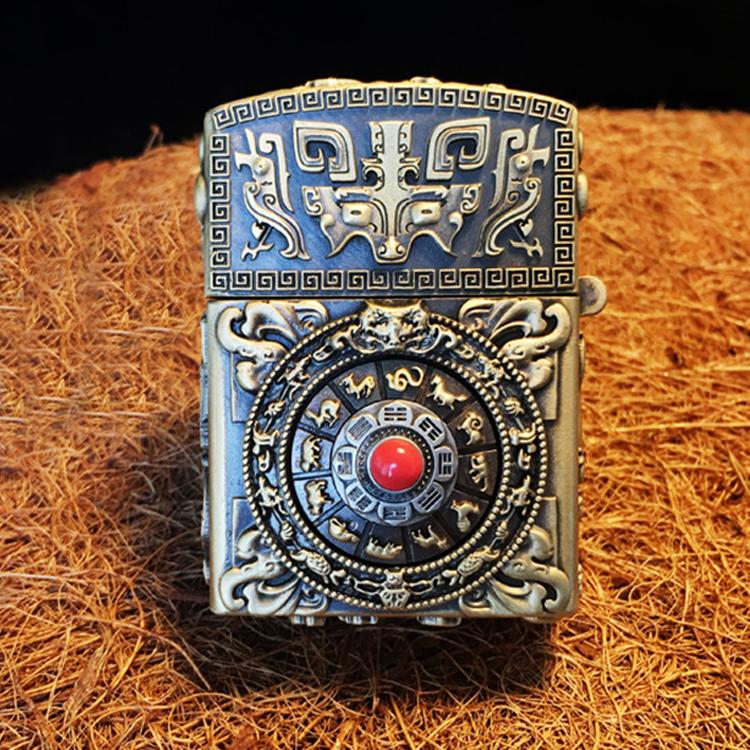 Double-sided rotating lighter shell Loong 