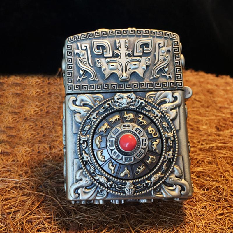 Double-sided rotating lighter shell Loong 