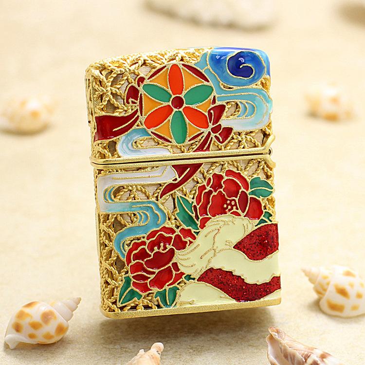 Enamel lion lighter shell Loong 
