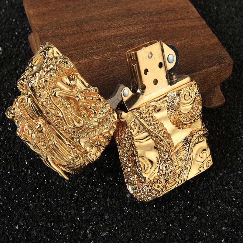 Golden dragon lighter shell Loong 