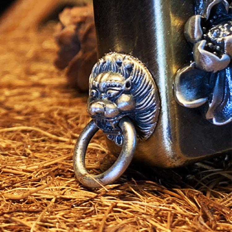 Koi Tibetan silver lighter shell Loong 